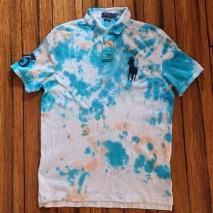 NEW ** RALPH LAUREN POLO CUSTOM TIE DYE SHIRT RL